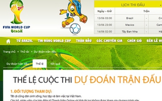 Thử tài với các trò chơi tại worldcup.thanhnien.com.vn và trúng quà hấp dẫn