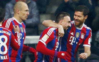 Ribery ghi bàn thắng thứ 100 cho Bayern Munich
