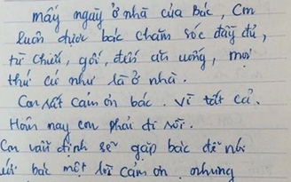 Xúc động bức thư tay sĩ tử nghèo gửi chủ nhà tốt bụng