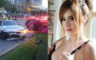 'Hot girl' lái BMW đâm nát 9 ô tô, giật súng cảnh sát đòi tự sát