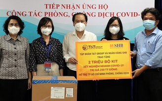 T&T Group và SHB tặng TP.HCM 2 triệu bộ kit test Covid-19