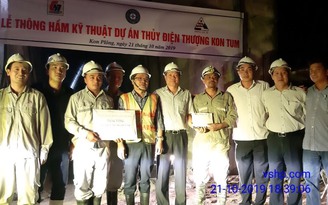 Thủy điện Thượng Kon Tum thông hầm 17 km sâu trong lòng núi