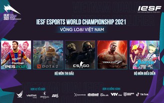 PES 2021, DOTA 2, CS:GO và Tekken 7 là các môn thi đấu của vòng loại quốc gia Giải Thể thao điện tử vô địch thế giới 2021