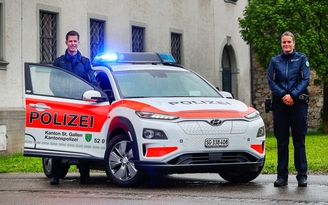 Cảnh sát Thụy Sĩ chọn Hyundai Kona chạy điện làm xe tuần tra