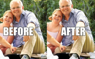 Lỗi photoshop khiến Thủ tướng Úc có 2 chân trái