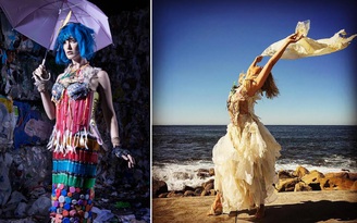 Độc đáo những bộ cánh thời trang làm từ rác đại dương của nghệ sĩ Úc
