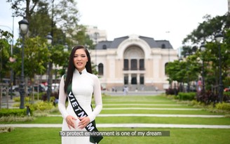 Miss Earth Việt Nam thi bikini và giới thiệu ống hút cỏ bảo vệ môi trường