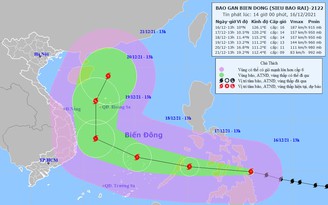 Siêu bão Rai có thể giật trên cấp 17