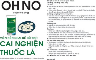 Viên nén nhai OH NO hỗ trợ cai nghiện thuốc lá