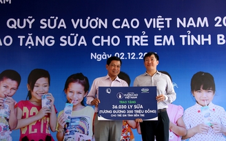 Quỹ sữa Vươn cao Việt Nam về tới Bến Tre