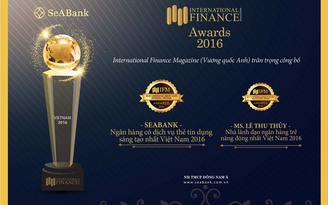 SeABAnk nhận giải thưởng ‘Ngân hàng có dịch vụ thẻ tín dụng sáng tạo nhất 2016’