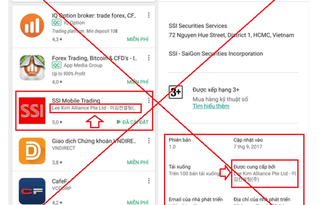 SSI cảnh báo ứng dụng giả mạo trộm thông tin