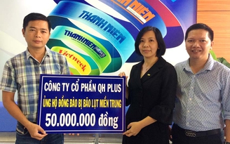QH Plus giúp đồng bào vùng bão 50 triệu đồng