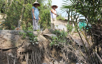 Dân bất an vì thi công dự án gây sạt lở