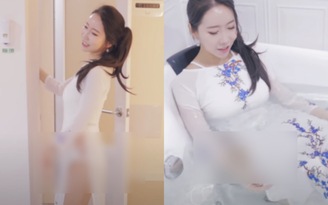 Dân mạng yêu cầu nữ YouTuber Hàn Quốc xin lỗi, xóa video mặc áo dài không quần