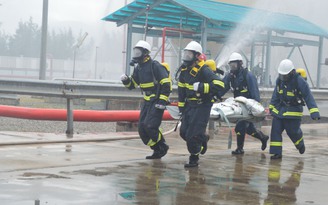 Bộ Công an diễn tập xử lý cháy, nổ lớn tại Dung Quất