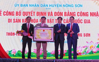 Lễ hội Bà Thu Bồn được công nhận di sản văn hóa phi vật thể quốc gia