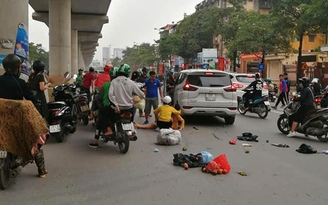 Ô tô đâm liên hoàn, 3 người bị thương ở Hà Nội