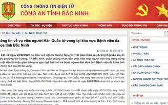 Công an Bắc Ninh thông tin về việc một người Hàn Quốc gục ngã, bất tỉnh rồi tử vong