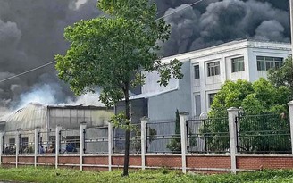 Cháy lớn tại khu công nghiệp rộng hơn 300 ha, cột khói bốc cao hàng chục mét