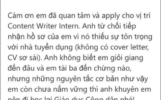 Gây 'bão mạng' vì miệt thị ứng viên xin việc