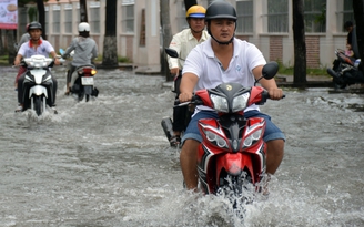 TP.Cà Mau ngập vì ảnh hưởng bão số 1
