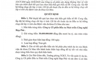 Khẩn trương rà soát gói thầu mua máy chụp cắt lớp 30,6 tỉ đồng