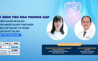 Tư vấn trực tuyến: Các bệnh lý về tiêu hóa thường gặp Tư vấn trực tuyến: Các bệnh lý về tiêu hóa thường gặp
