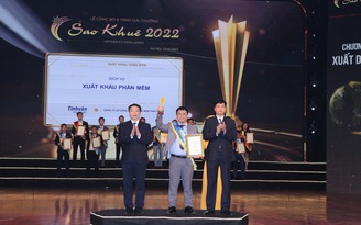 Tinhvan Software nhận Giải thưởng Sao Khuê 2022 trong lĩnh vực Dịch vụ xuất khẩu phần mềm
