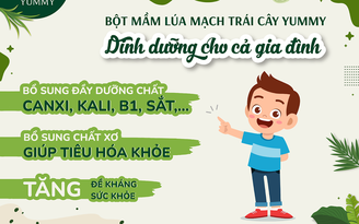 Bột mầm lúa mạch trái cây Yummy - dinh dưỡng xanh cho cả gia đình