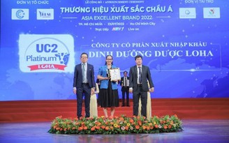 Công ty dinh dưỡng dược LoHa - UC2 Platinum nhận Top 10 Thương hiệu xuất sắc châu Á
