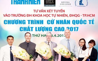 Tư vấn trực tuyến: Xét tuyển Chương trình Cử nhân Quốc tế chất lượng cao Trường ĐH Khoa học Tự nhiên, ĐHQG TP.HCM