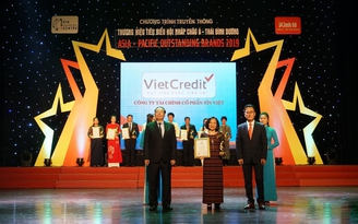 Vietcredit được vinh danh top 10 ‘Thương hiệu tiêu biểu châu Á - Thái Bình Dương 2019’