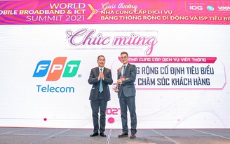 FPT Telecom nhận giải thưởng uy tín 'Chất lượng dịch vụ được khách hàng hài lòng nhất'