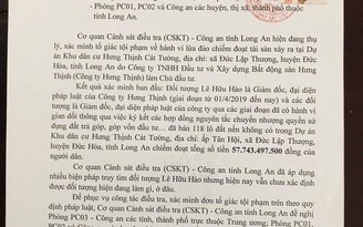 Giám đốc đang bị công an truy tìm vẫn ký thông báo gửi khách hàng