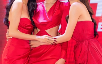 Hoa hậu Kỳ Duyên, Minh Tú, Thúy Vân hội ngộ trong sắc đỏ rực