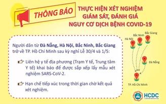 Tin tức Covid-19: TP.HCM lấy mẫu người về từ Hà Nội, Bắc Ninh, Bắc Giang, Đà Nẵng