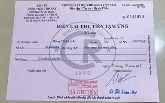 Cảnh báo làm giả biên lai thu tiền tạm ứng viện phí Bệnh viện Chợ Rẫy