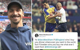 Ibrahimovic và Beckham thách đố nhau trước trận Anh - Thụy Điển