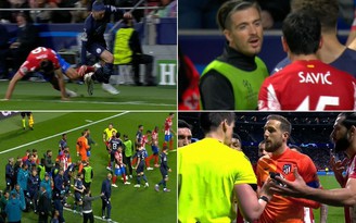 Cầu thủ Atletico Madrid và Man City ẩu đả, UEFA nhờ cảnh sát can thiệp