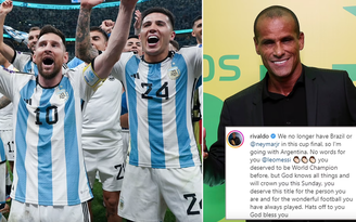 Huyền thoại bóng đá Brazil Rivaldo gây tranh cãi vì ủng hộ Messi vô địch World Cup