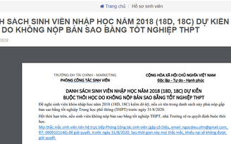 Nhiều sinh viên sẽ bị buộc thôi học vì thiếu bằng tốt nghiệp THPT