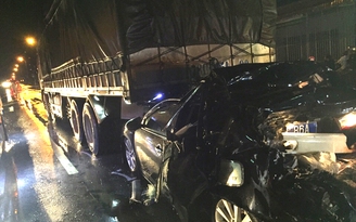 Xe tải tông xe công an khiến 2 cán bộ tử vong, 2 người bị thương chạy 36km/giờ