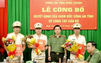 Điều động, bổ nhiệm nhiều vị trí lãnh đạo tại Công an tỉnh Bình Thuận