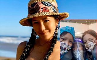 Diva Hồng Nhung cùng 2 con về đến Việt Nam sau 5 tháng kẹt ở Mỹ