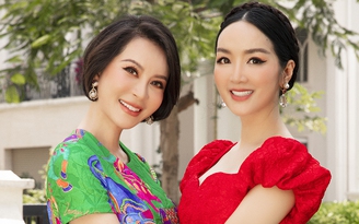 'Nữ hoàng ảnh lịch' Thanh Mai 'đọ sắc' Hoa hậu Giáng My