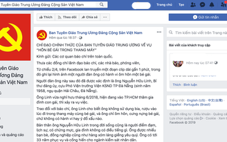 Facebook giả mạo Ban Tuyên giáo T.Ư đưa sai sự thật vụ sàm sỡ bé gái