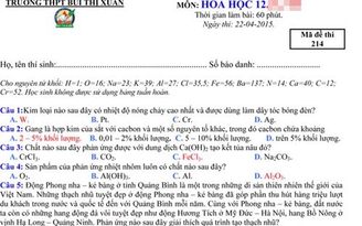 Bất ngờ đề thi hóa hỏi chuyện: bô xít, phóng xạ thất lạc, động Phong Nha