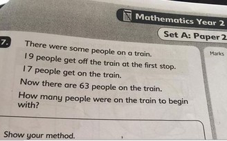 Bài toán lớp hai khiến người lớn 'nhức đầu'