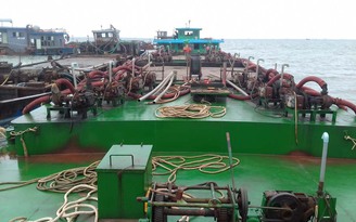 Bắt giữ 5 sà lan vận chuyển 2.600 m3 cát nhiễm mặn trên biển Sao Mai